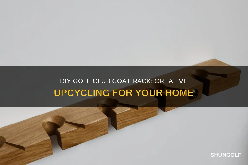 how to make a golf club coat rack