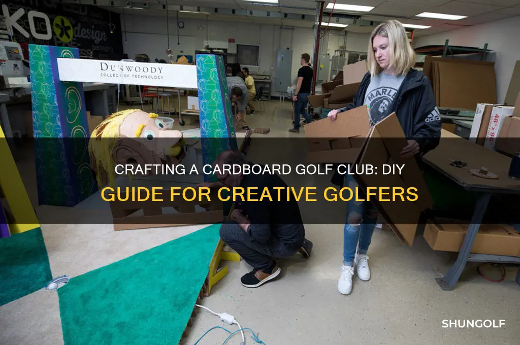how to make a golf club out of cardboard