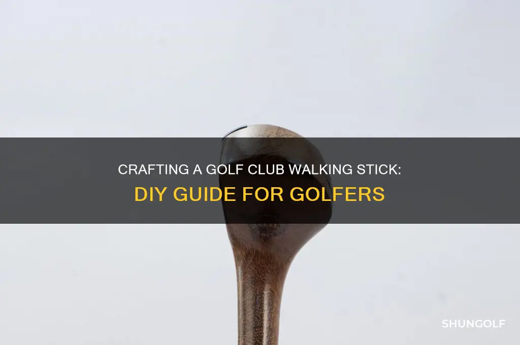 how to make a golf club walking stick