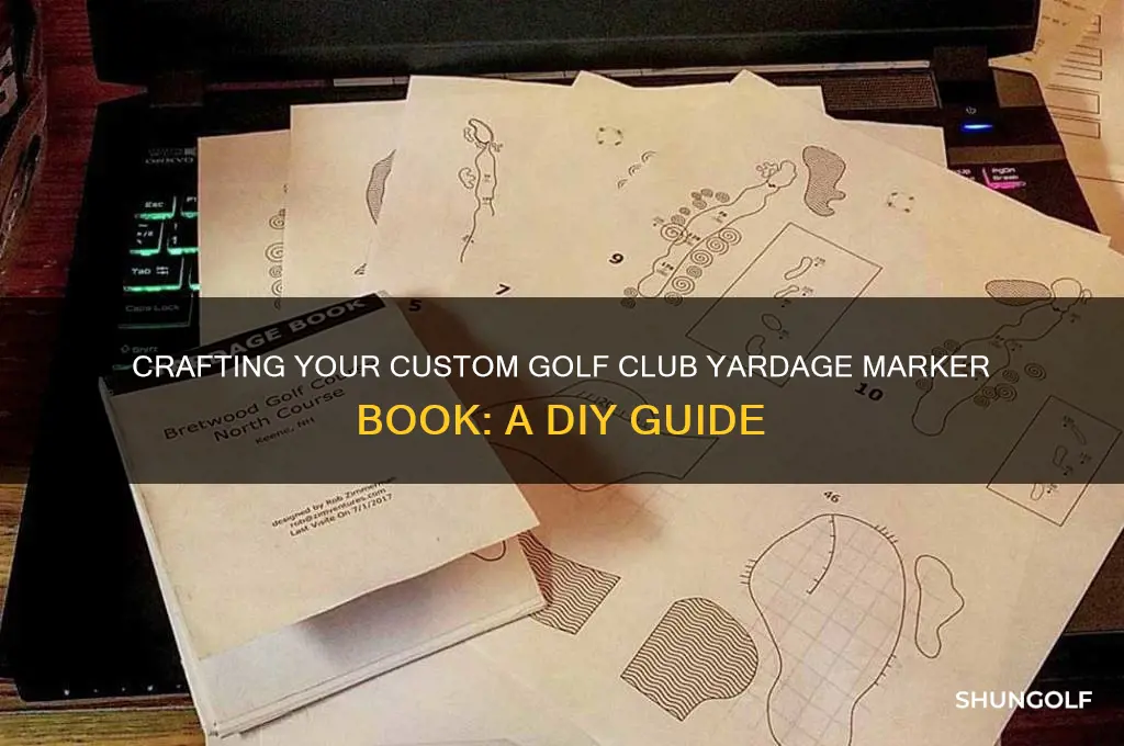 how to make a golf club yardage marker book