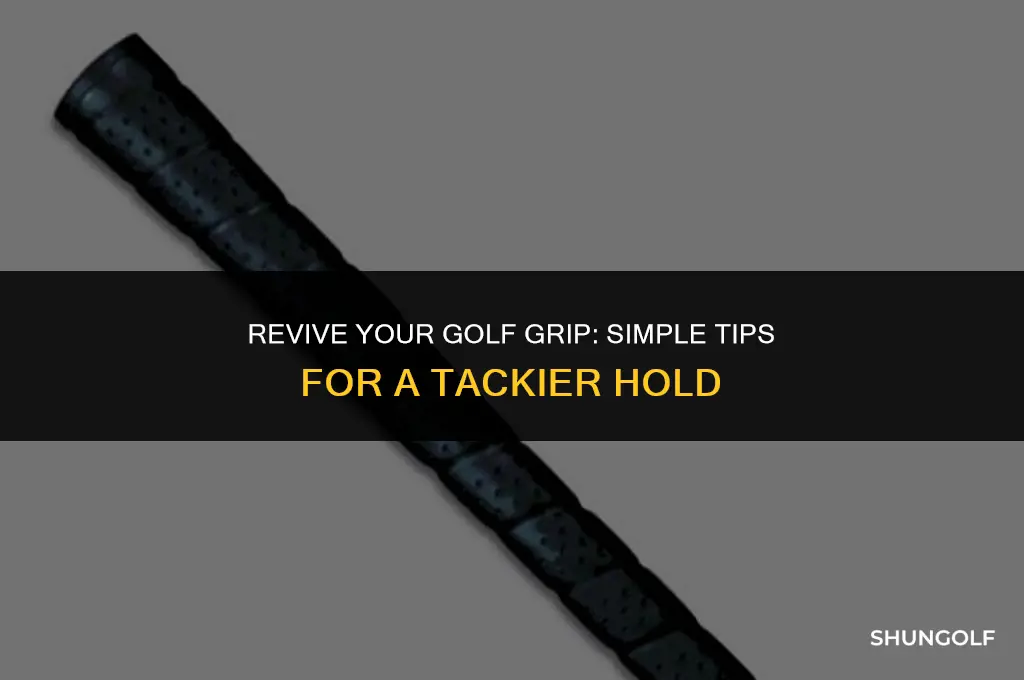 how to make a golf grip tacky