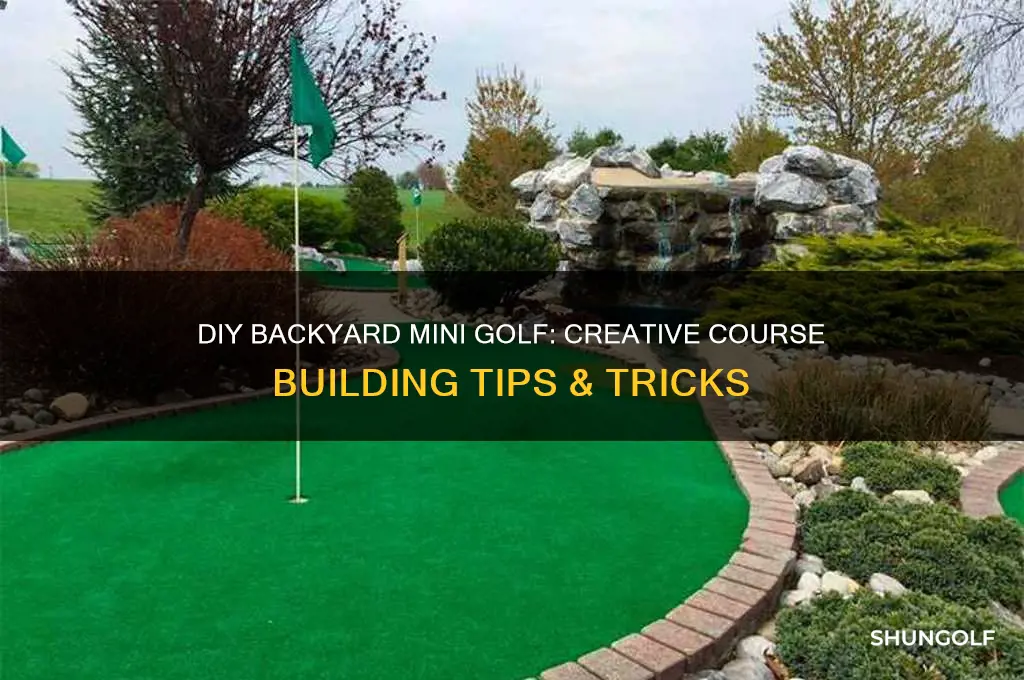 how to make a mini golf course in backyard