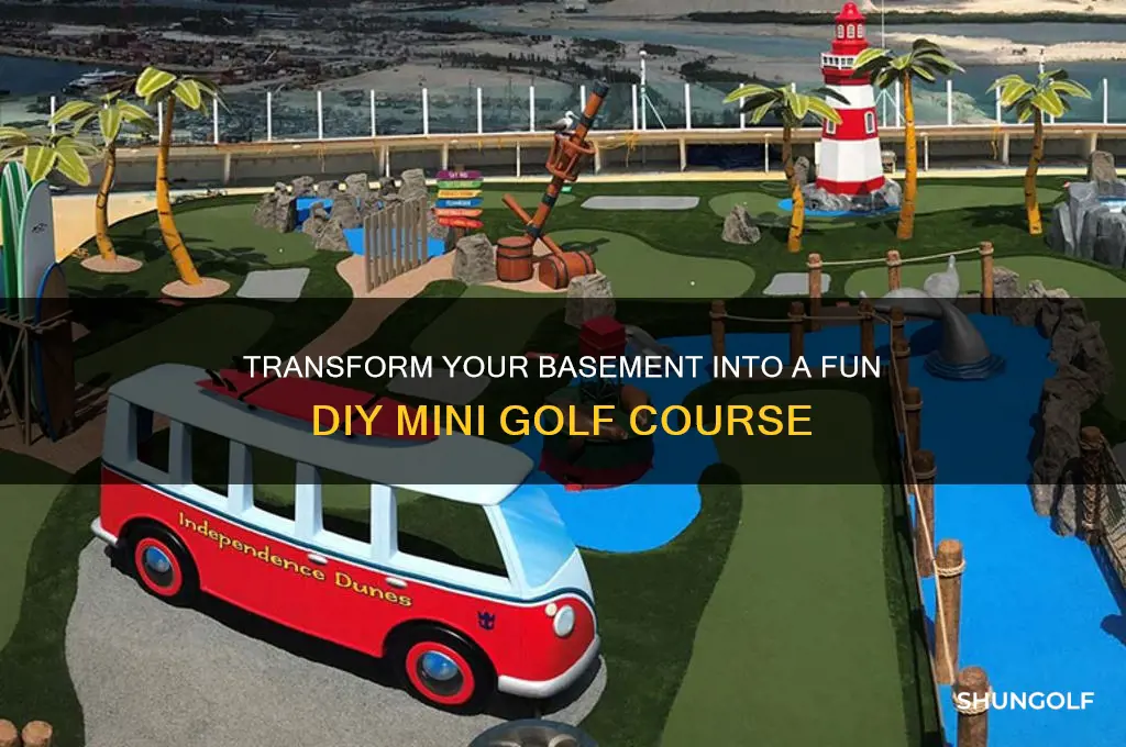 how to make a mini golf course in your basement
