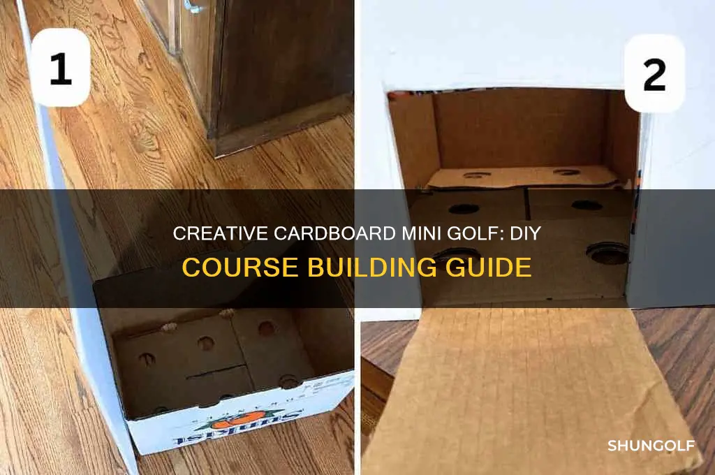 how to make a mini golf course out of cardboard