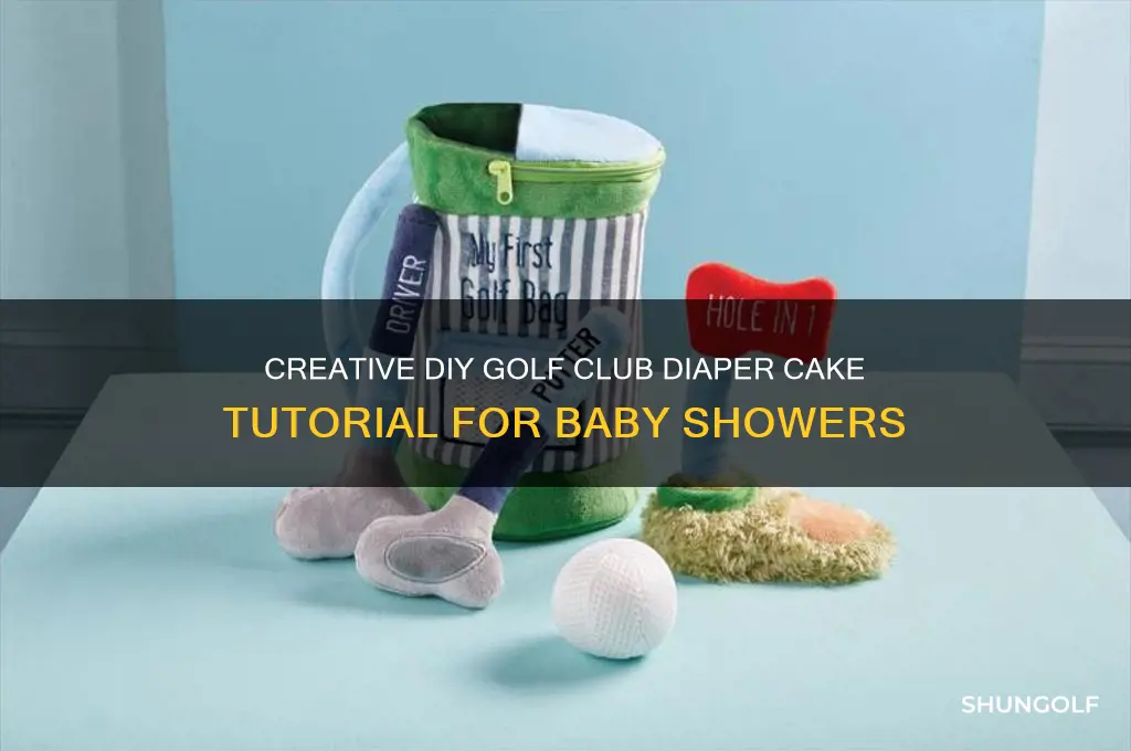 how to make golf club diaper cake