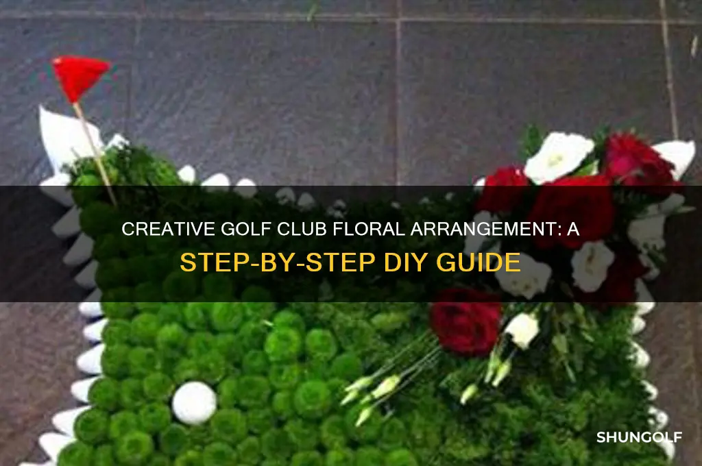 how to make golf club floral arrangement