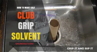 DIY Golf Club Grip Solvent: Easy Homemade Recipe for Perfect Grip