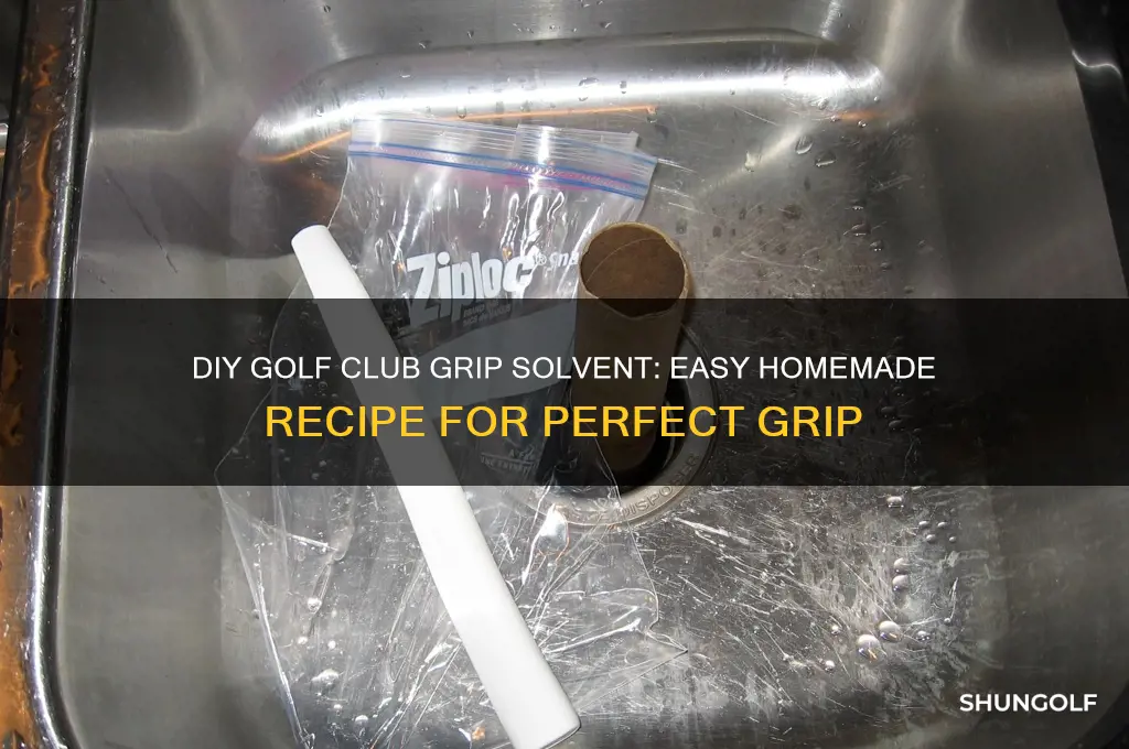 how to make golf club grip solvent