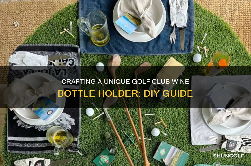 how to make golf club wine bottle holder
