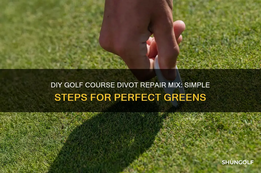 how to make golf course divot repair mix