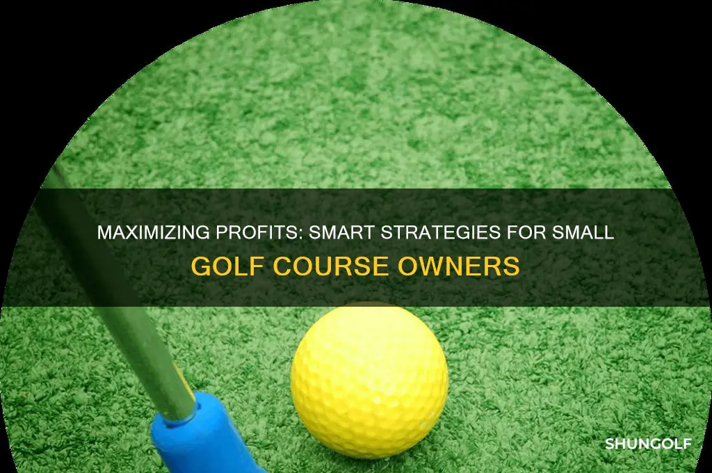 how to make money with a small golf course