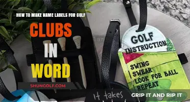 DIY Golf Club Name Labels: Easy Word Tutorial for Customization