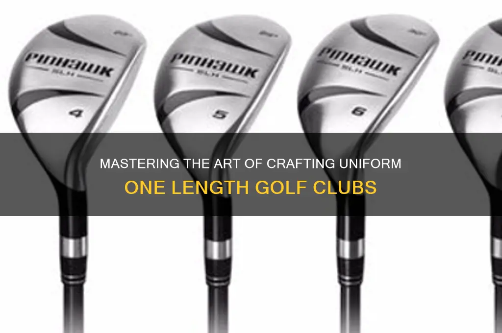 how to make one length golf clubs