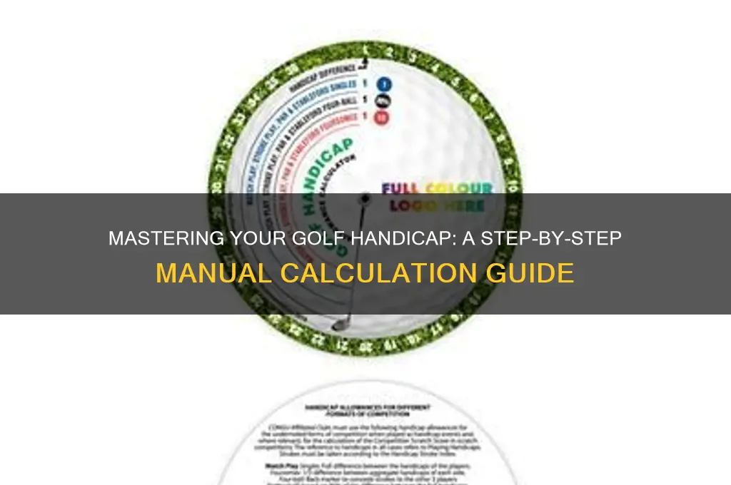 how to manually calculate golf handicap
