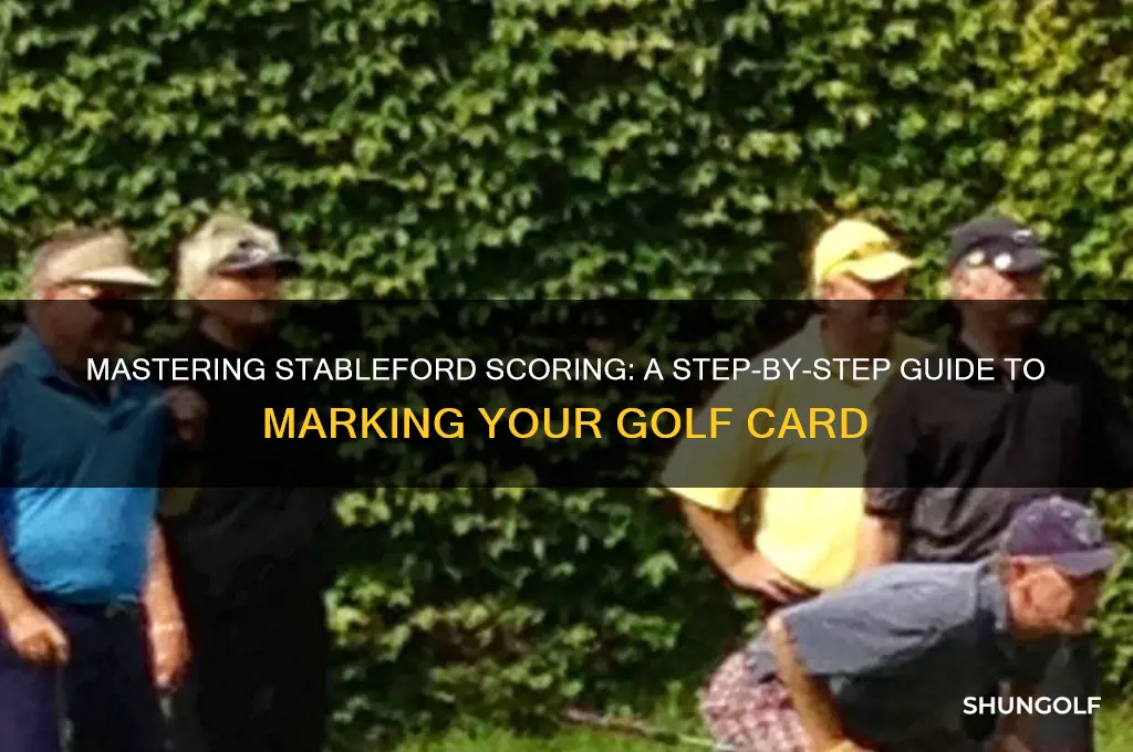 how to mark a golf card stableford