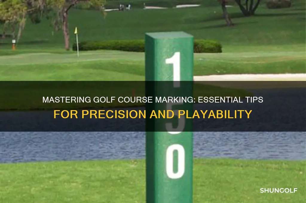 how to mark a golf course