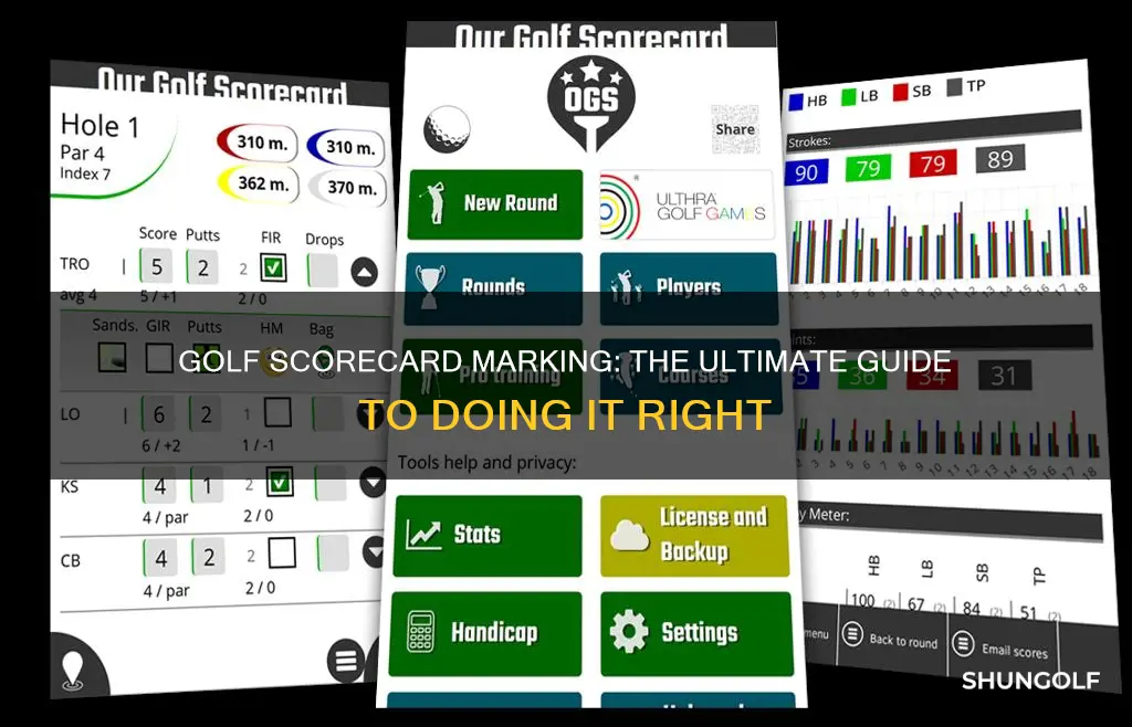 how to mark a golf scorecard