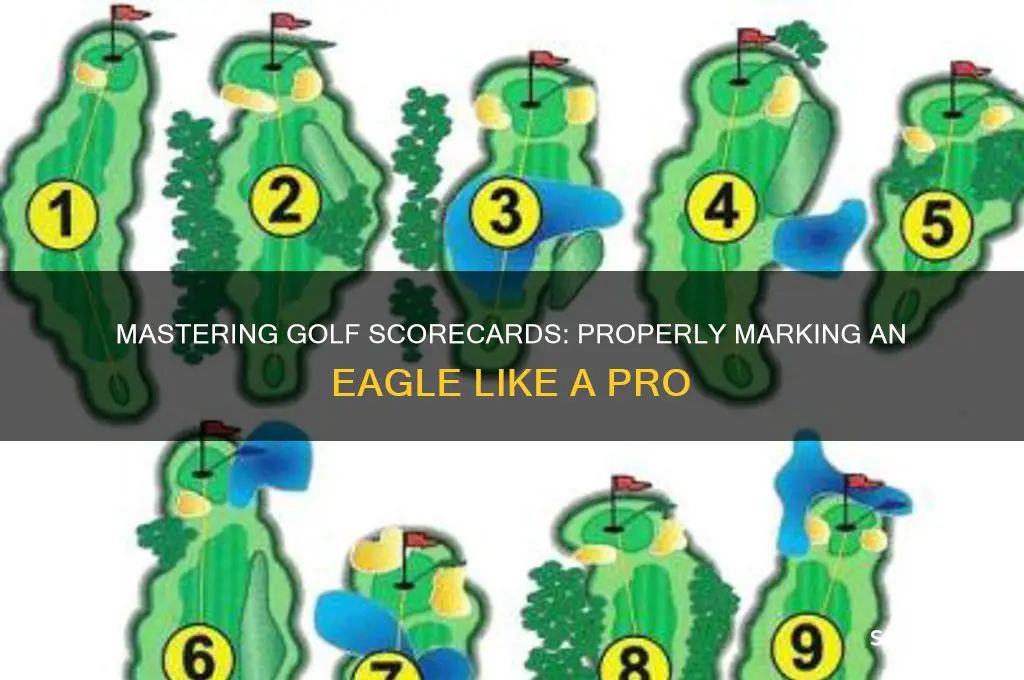 how to mark an eagle on a golf scorecard