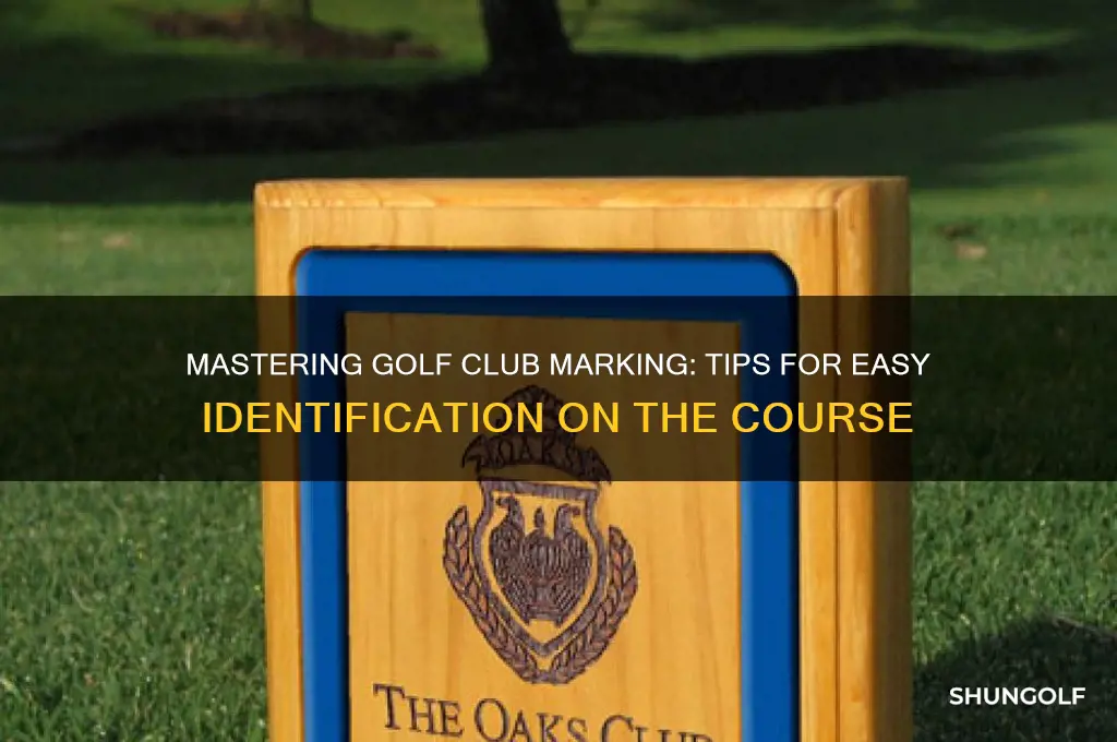 how to mark golf clubs