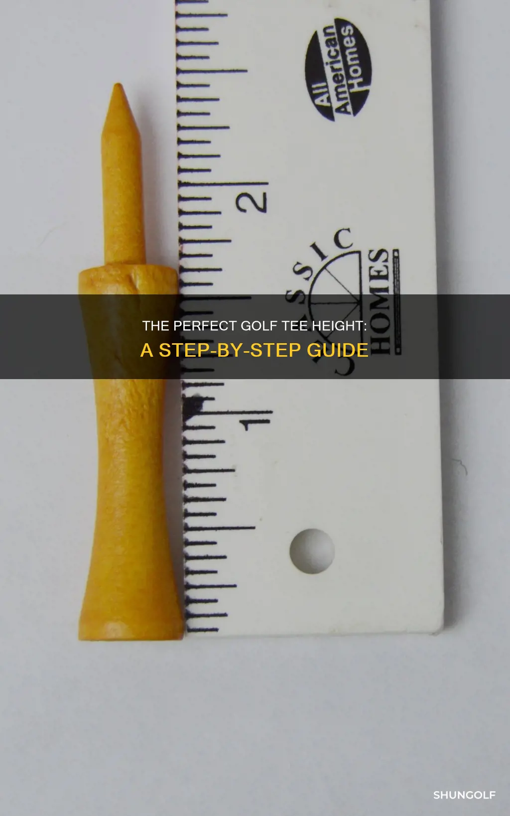how to measure a golf tee