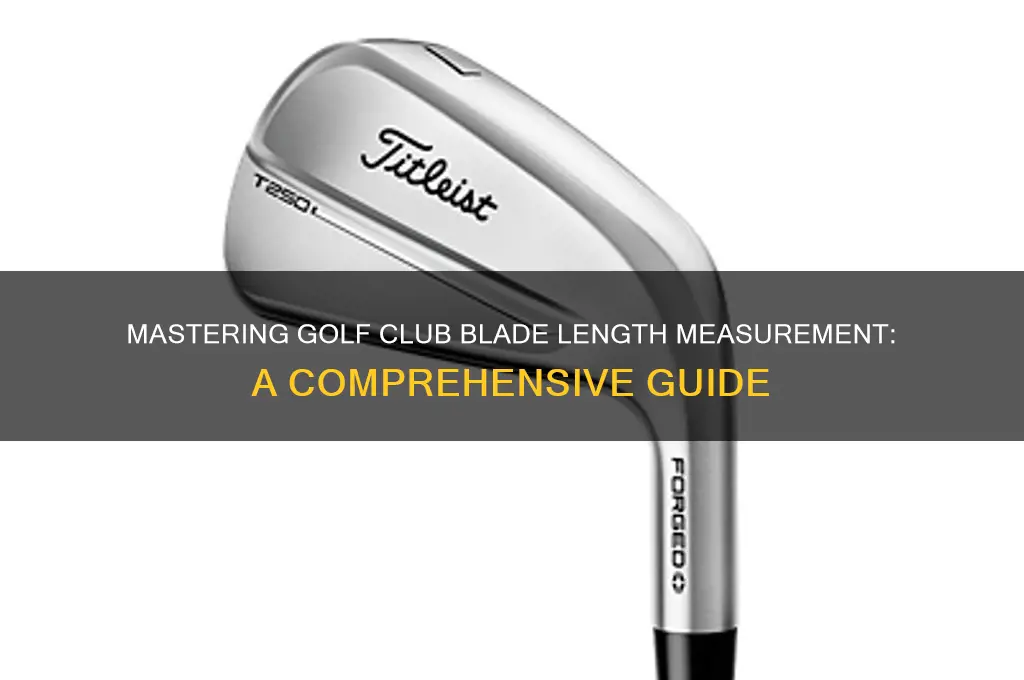 how to measure golf club blade length