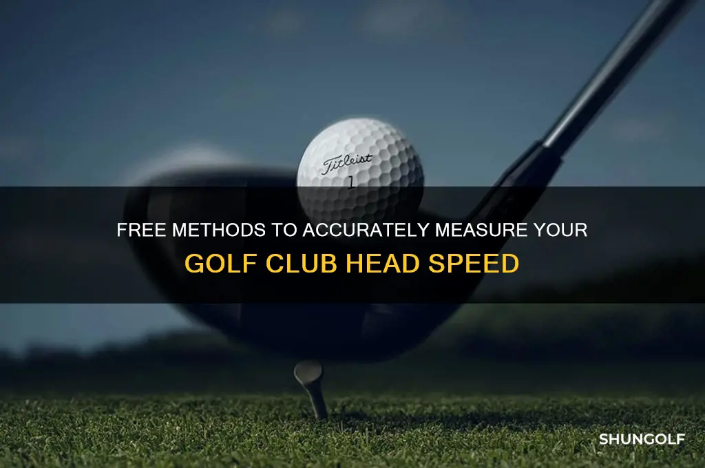 how to measure golf club head speed for free