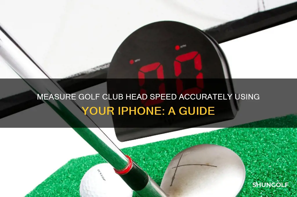 how to measure golf club head speed iphone