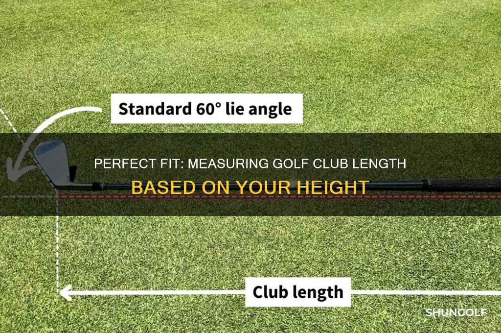 how to measure golf club length for height