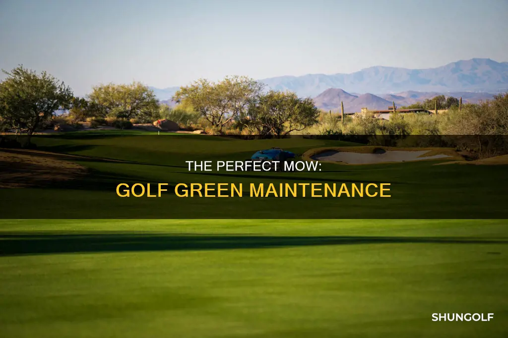 how to mow a golf greem