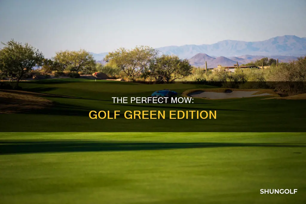 how to mow a golf green
