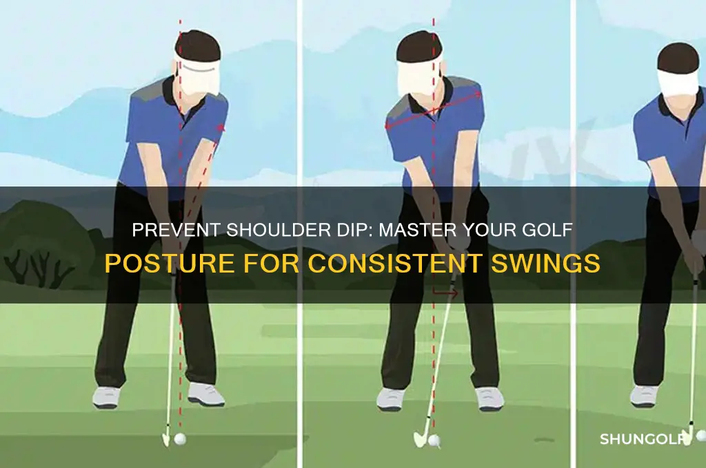 how to not dip your shoulder in golf