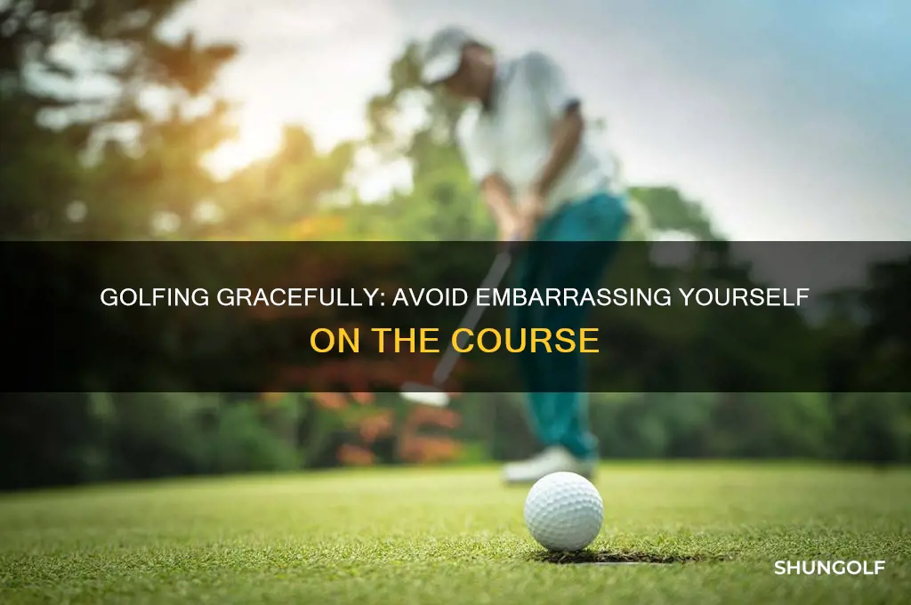 how to not embarrass yourself golfing