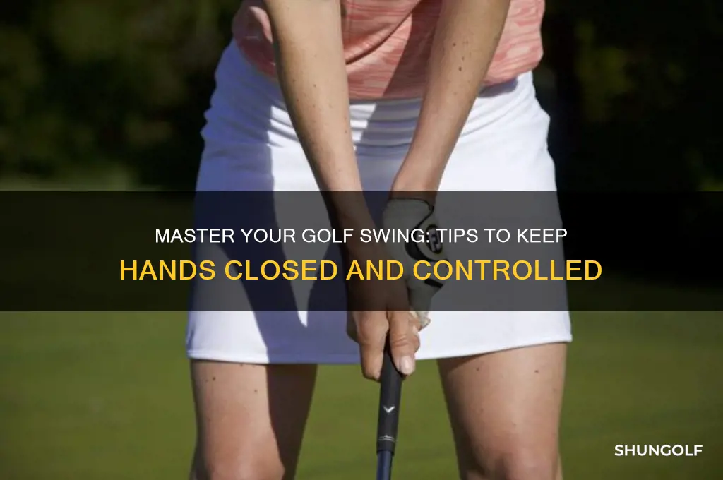 how to not open hands during golf slwing