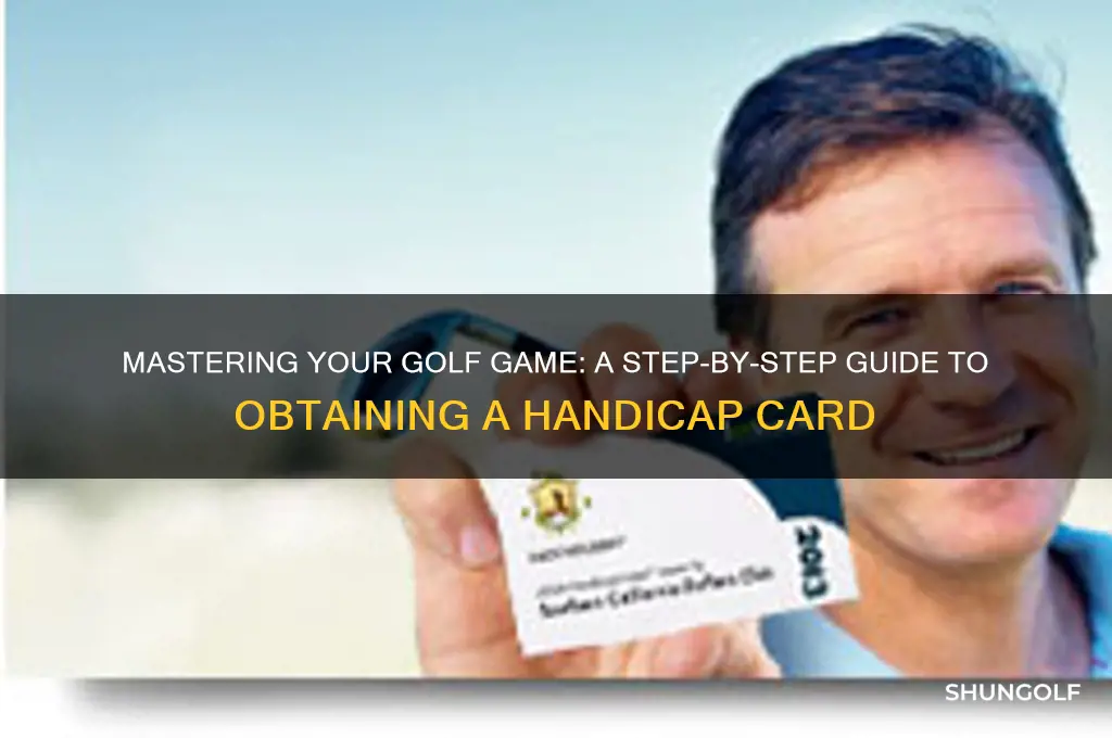 how to obtain a golf handicap card