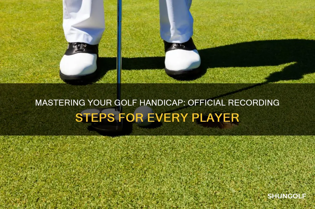 how to officially record golf handicap