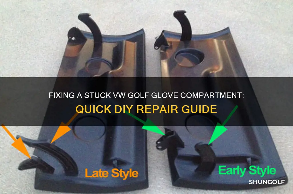 how to open a broken vw golf glove compartment