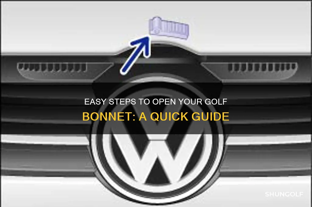 how to open a golf bonnet