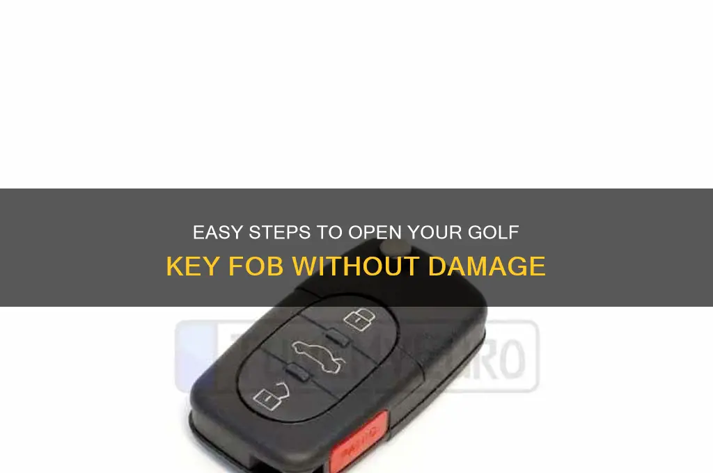 how to open a golf key fob