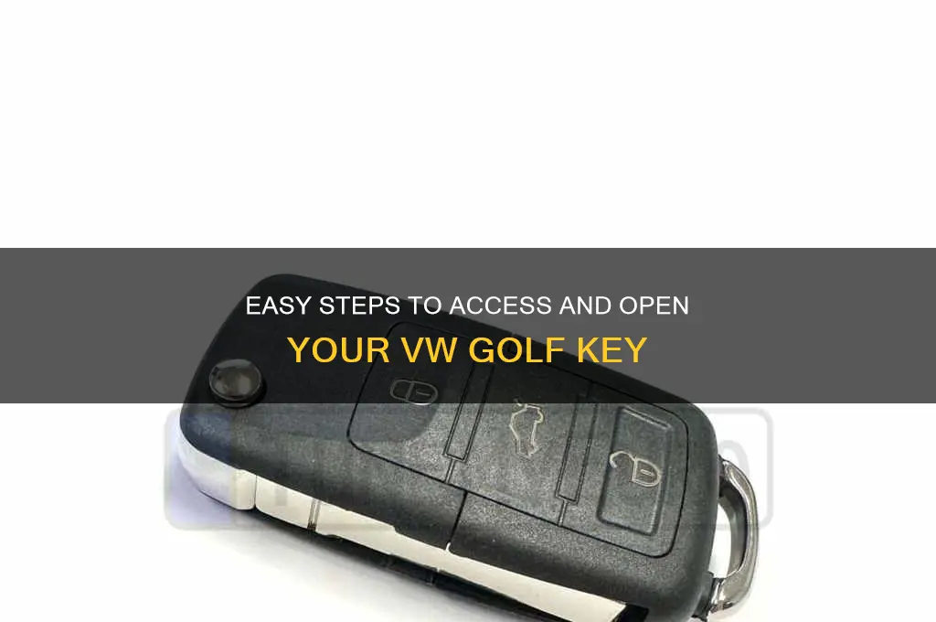 how to open a vw golf key