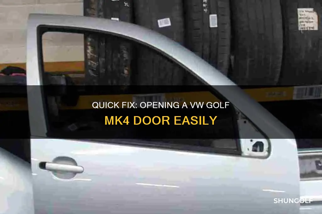 how to open a vw golf mk4 door
