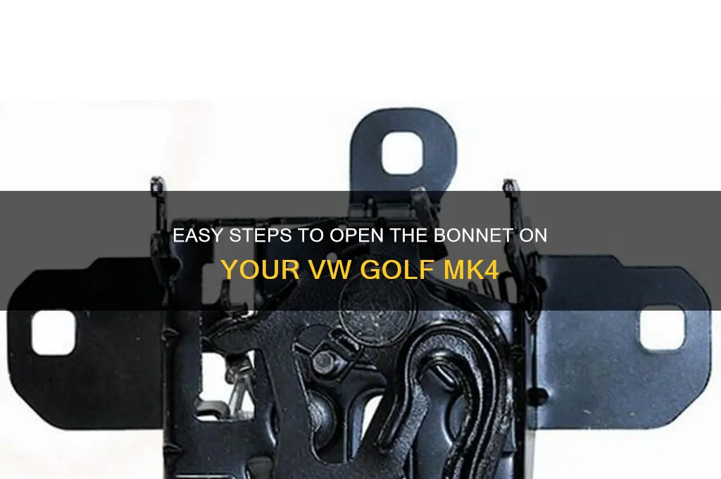 how to open bonnet on vw golf mk4