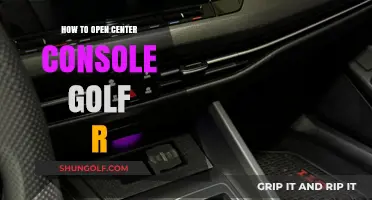 Easy Steps to Access Your Golf R Center Console