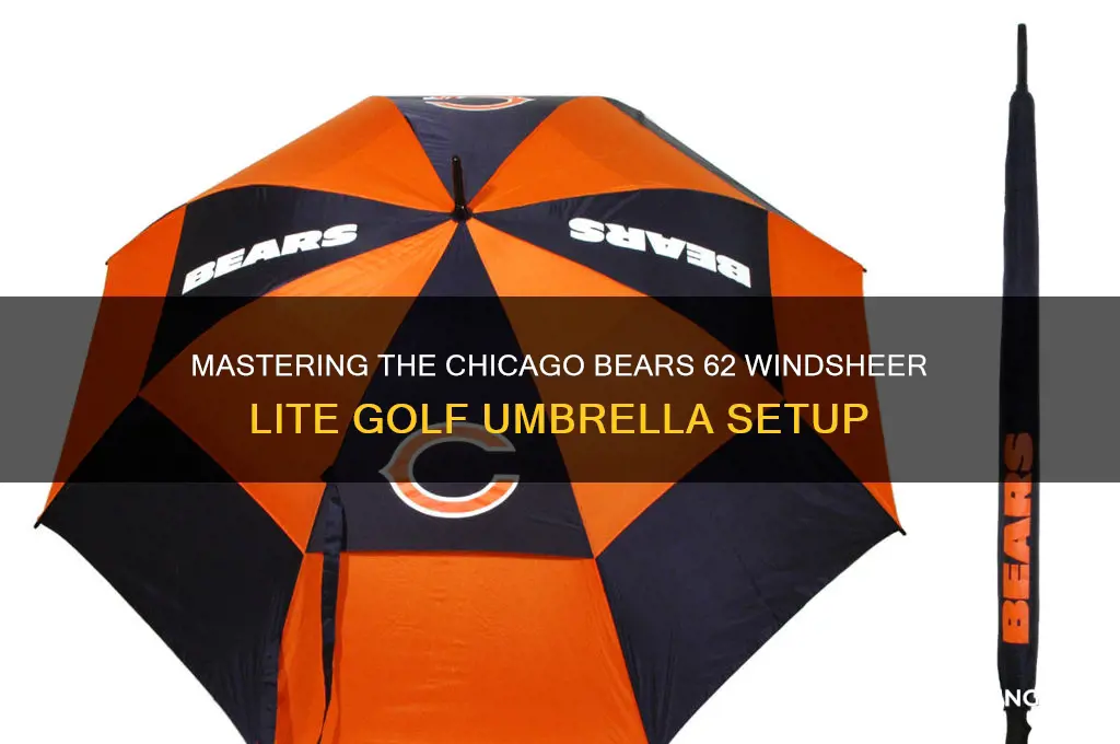 how to open chicago bears 62 windsheer lite golf umbrella
