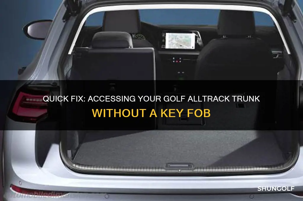 how to open golf alltrack trunk without key fob