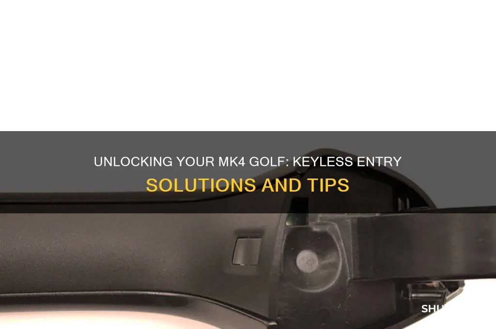 how to open mk4 golf without key