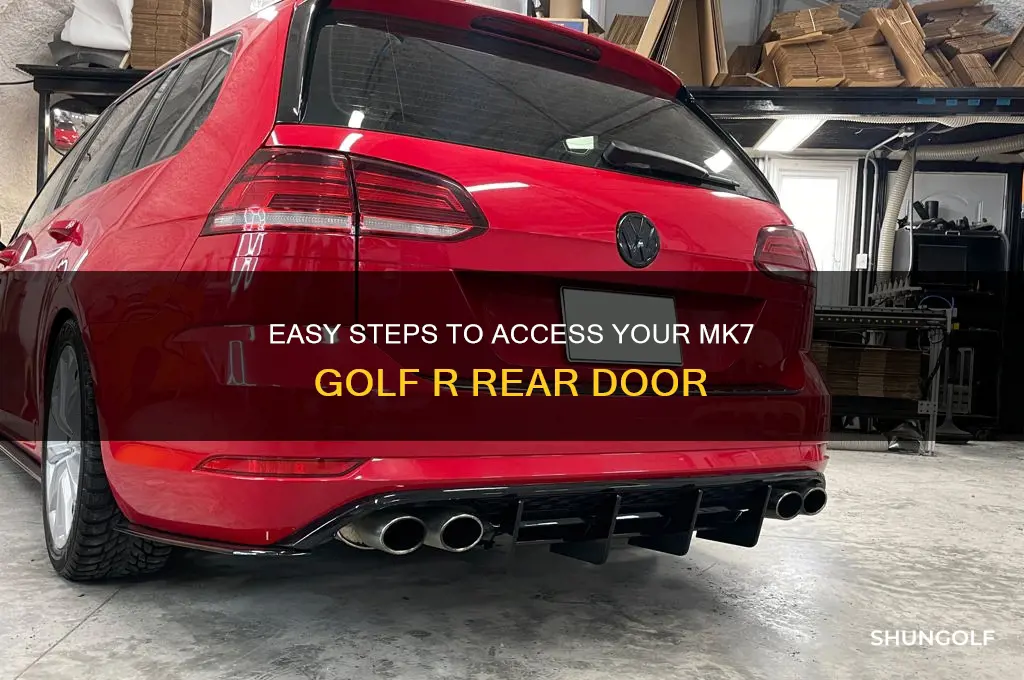 how to open mk7 golf r back door