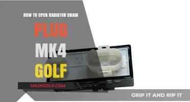 Step-by-Step Guide to Accessing and Opening Your MK4 Golf's Radiator Drain Plug