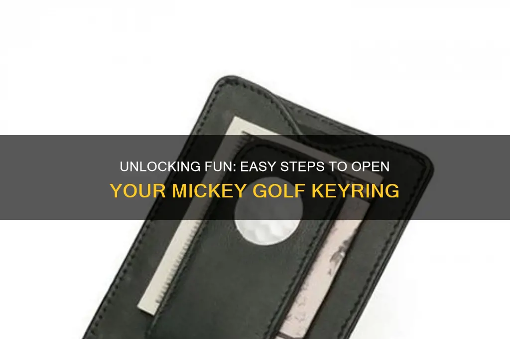 how to open the mickey golf keyring