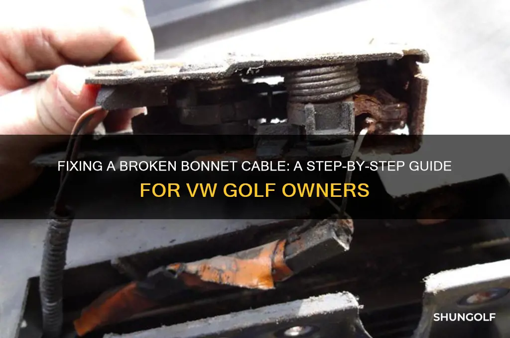 how to open vw golf bonnet with broken cable