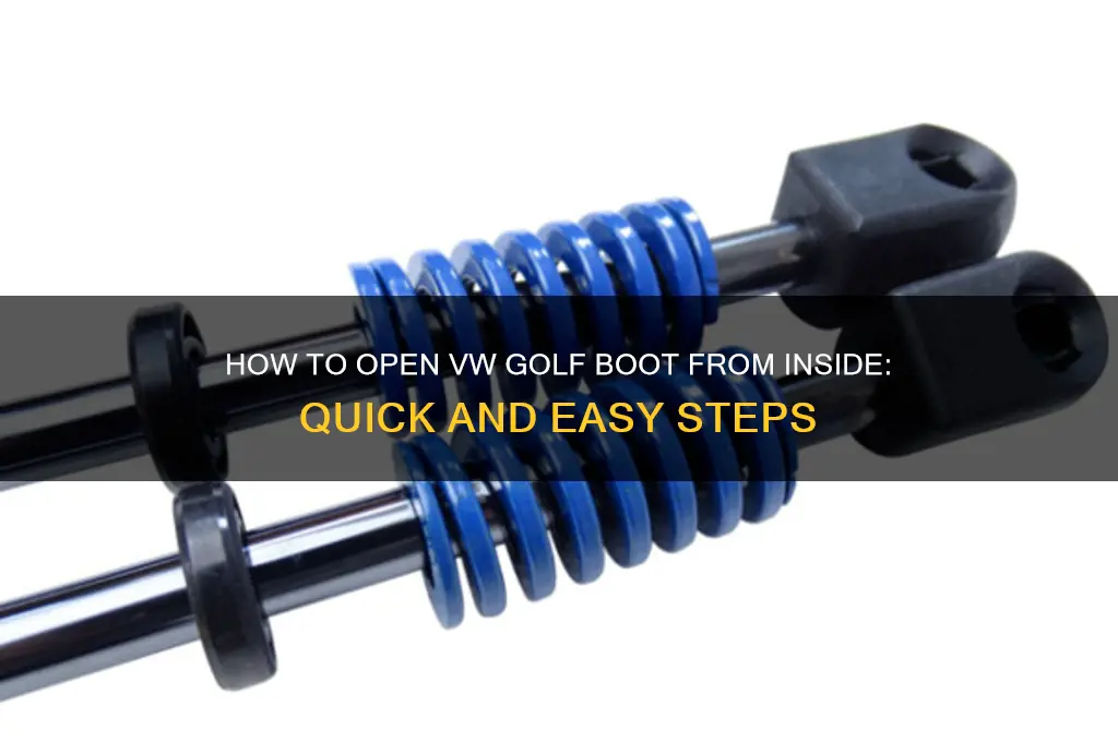 how to open vw golf boot from inside